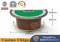 Half Round Black Jacket Casino Poker Table Metal Step for International Competition