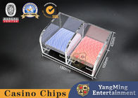 Smooth 2 Grid Acrylic Poker Discard Holder For Casino Table Games