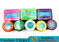 Casino Crystal Personalized Poker Chips Set With Multi - Color Can Be Choosed