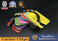 Casino Chips High Temperature Gold Plated Grid Design Baccarat Acrylic Crystal Poker Chips
