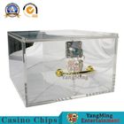 Custom Casino Game Accessories High Penetration Thickening 2 Rows Axis Cash Chips Dealer Case With Lock