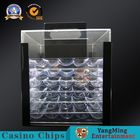 Translucent Texas Clay Poker Chip Coin Case 1000 Pieces Of 40mm Diameter Round  Acrylic Anti-Counterfeiting Chips Case