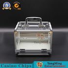 Aluminum Alloy 600 Pieces Texas Clay Portable Chip Box Poker Club Round Anti-Counterfeiting Chip Coin Storage Case