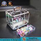 Aluminum Alloy 600 Pieces Texas Clay Portable Chip Box Poker Club Round Anti-Counterfeiting Chip Coin Storage Case