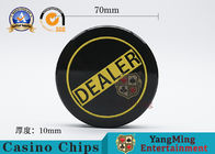 Traditional Classic Black And Yellow High Temperature Engraving Texas Dealer Positioning Card Poker Club Game Card