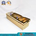 Titanium Golden Yellow Stainless Steel Metal Double-Layer Double-Locking Chip Tray High-End Poker Club Game Table Custom