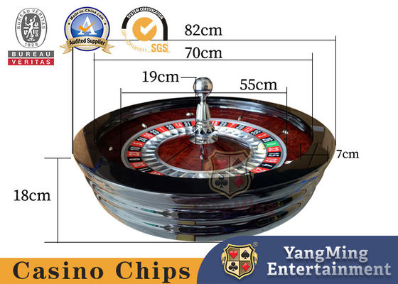 American Manual Roulette Handmade Custom Poker Table Game Solid Wood Diameter 82 Cm