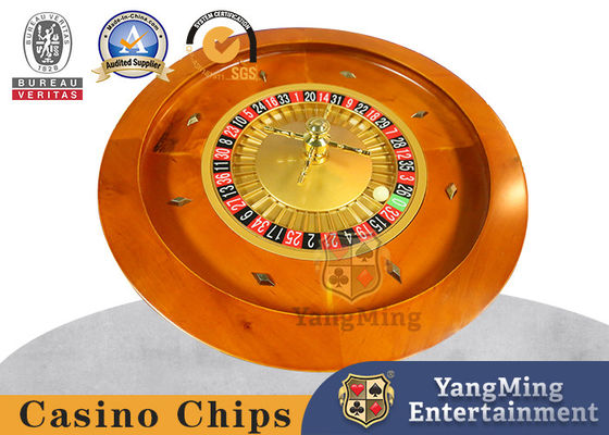 Domestic 45cm Solid Wood Manual Roulette Casino Poker Table Game Wooden Roulette