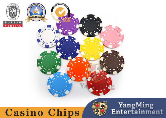 11.5g Clay Dice Chip Texas Poker Baccarat Faceless Poker Chip Casino Table Games