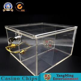 High Durability Casino Game Accessories Portable Chip Boxes With Metal Handle