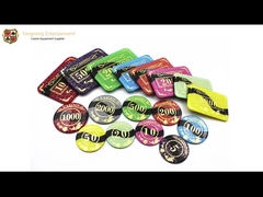 Puces de Texas Poker Casino Chips Acrylic Crystal Gilded Grid Anti-Counterfeit Poker de baccara