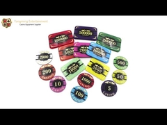 Or chaud acrylique Tiger With de Dragon Tiger Casino Poker Chips Customized de baccara UV