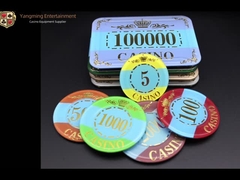 Jetons de poker UV de cristal acrylique de Tableau de baccara de casino 45mm 34g