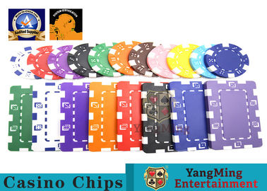 Oversized Rectangular Printable Plastic Ept Poker Chips 11.5g - 32g 3.3mm Thickness