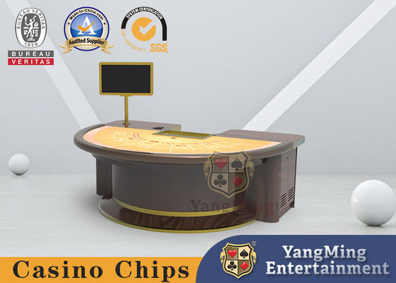 Electronic Billing System Semicircle Casino Poker Table High Density Sponge
