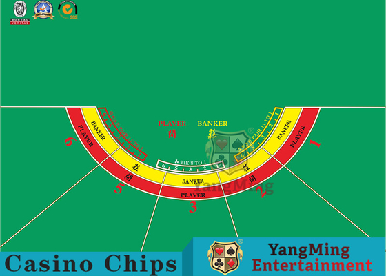 acheter Disposition de table de casino de Texas Hold'em de baccara de 5 joueurs semi-circulaire adaptée aux besoins du client fabrication en ligne