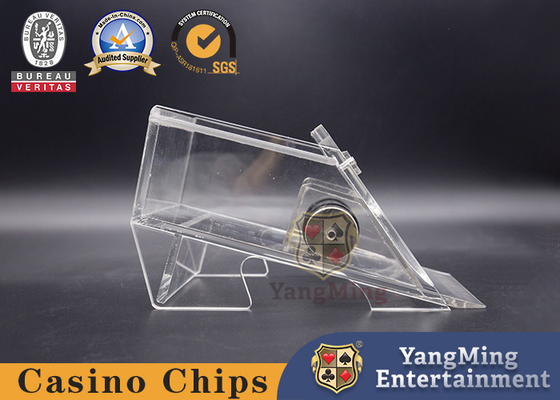 acheter 2 paires de carte de marchand de chaussure de jeu acrylique transparent de Niuniu Texas Black Jack Poker Table fabrication en ligne