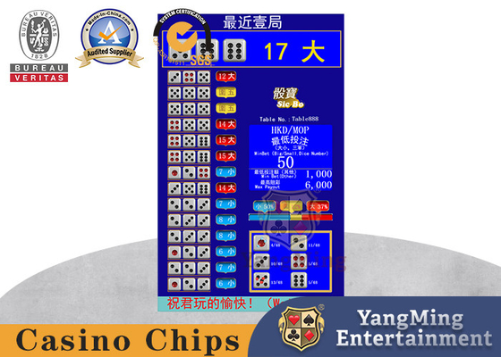acheter Logiciel universel de Tableau de casino de systèmes de jeu de baccara de trésor de matrices de taille montré dans l'anglais chinois fabrication en ligne