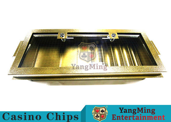 acheter Double couche Chip Plate en métal avec la boîte de Dragon Tiger Poker Table Game Chip de baccara de serrure fabrication en ligne