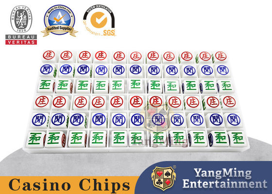 acheter Accessoires de jeux de casino en blanc ABS en plastique Baccarat Dragon Tiger Numérique sculpté Dew Ball Poker Table Top Jeux de perles fabrication en ligne