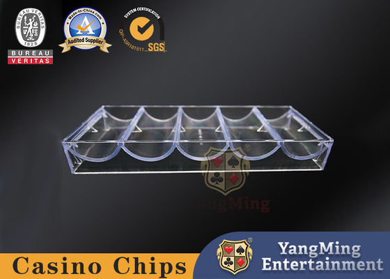 acheter Boîte à jetons de casino entièrement transparente Baccarat Texas Tabletop avec boîte à jetons de couverture fabrication en ligne