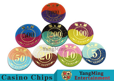 acheter Crystal Acrylic Casino Poker Chips, Mesh Bronzing Silkscreen Custom Casino ébrèche fabrication en ligne