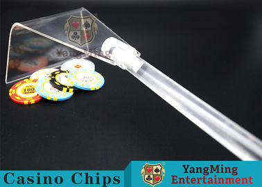 acheter Nouveau concevez les accessoires en fonction du client transparents de Tableau de tisonnier de casino de Clay Round Chip Rake For de cartes de jeu de style fabrication en ligne