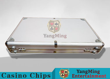 acheter Housse de transport en aluminium pour le tisonnier Chip Box For 600pcs en métal de jeu de puces de tisonnier de casino fabrication en ligne
