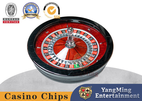 acheter Table de roulette manuelle américaine en bois massif rouge Table de casino Texas Hold'em Poker 19cm Shaft fabrication en ligne