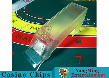 acheter La chaussure de cartes de jeu de plate-formes du jeu de poker 8 a givré la chaussure à haute densité épaisse de carte de marchand de plexiglass de chaussure de carte de casino de Shuffler fabrication en ligne