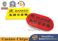 New Baccarat Casino Poker Red Yellow Betting Card Acrylic Player And Banker Design