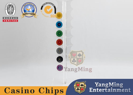 acheter Macao Casino Verticale 16 porte-puces Transparent Acrylique Conception 40mm Ronde Puces de poker fabrication en ligne