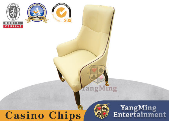 acheter Chaise de poker de jeu personnalisée en chêne en acier inoxydable en poulie métallique en cuir Chaise d'hôtel fabrication en ligne