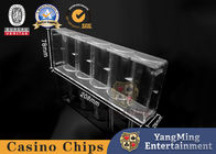 100 Pieces Round Chips Floating Light Casino Chip Tray Without Lid Suitable For Card Games