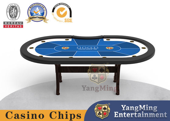 acheter Table de tournois de poker conception personnalisée Texas pieds de table en forme de H table de casino en bois massif fabrication en ligne