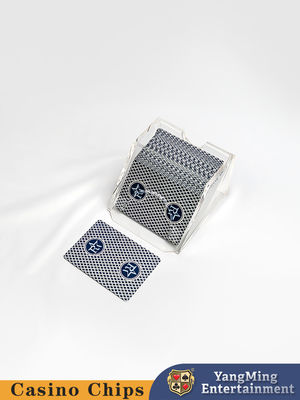 acheter Distributeur de poker à deux paquets entièrement transparent Distributeur de cartes de table Black Jack acrylique fabrication en ligne