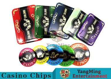 acheter tisonnier de bronzage de la meilleure qualité acrylique Chip Set For Entertainment du casino 760pcs fabrication en ligne
