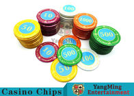 Multi - Color Print Crystal Casino Poker Chip Set Tough And Durable