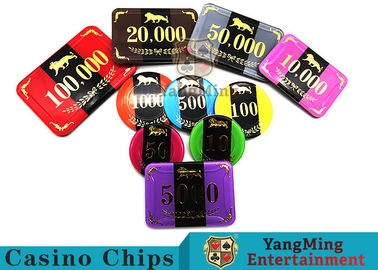 acheter cas de Chip Set With Aluminum Chips de tisonnier de casino de l'épaisseur RFID de 3.3mm fabrication en ligne