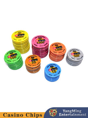 acheter Nouveau jeu de jetons de casino personnalisé ABS acrylique à trois couches avec 760 porteurs de jetons fabrication en ligne
