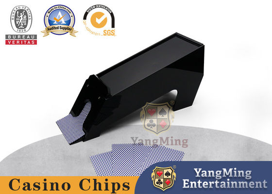 acheter Shuffler noir de carte de marchand de Tableau de casino de personnalisation de chaussure de cartes de jeu de plate-forme de l'acrylique 8 fabrication en ligne