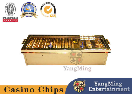acheter Le Tableau rond givré professionnel de tisonnier de support de combinaison de 100 de casino rangées de Chip Tray 5 consacrent le cas fabrication en ligne