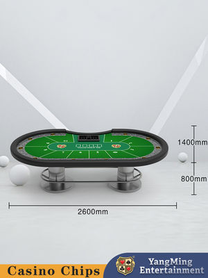 acheter Garde de pare-chocs métallique ovale personnalisée de haute qualité Table de poker Texas Hold'em Table de jeu de poker de club de loisirs fabrication en ligne