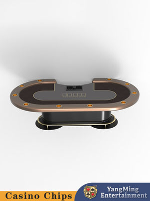 acheter Deluxe personnalisé pour 10 personnes Casino Entretien Table de poker Table ovale à pédales métalliques Table de poker Texas Hold'em fabrication en ligne