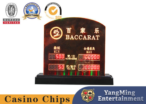 acheter Haut-à travers la LED acrylique allume les lumières électroniques de Digital pariant le Tableau rouge de tisonnier de baccara de divertissement de signes de limite fabrication en ligne