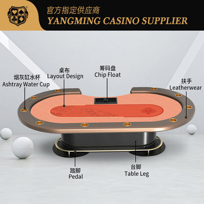 acheter Nouveau lancement 10 joueurs Texas Metal Oval Table de poker International Casino Club Jeux de table de poker fabrication en ligne