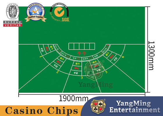 acheter 5 morceaux de joueur de baccara de tisonnier de nappe imperméable superbe de casino de Quatre-couleur industrielle de catégorie imprimant la conception originale fabrication en ligne