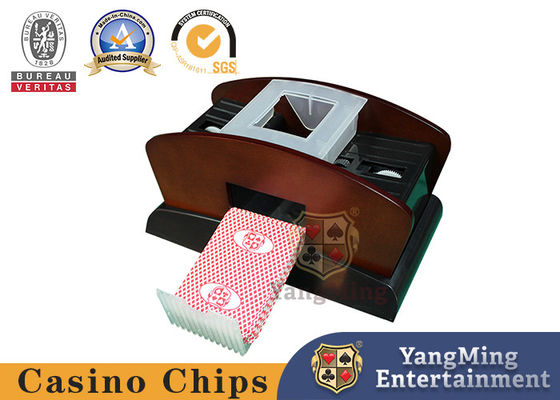 acheter 1 - 2 Deck de cartes de poker en bois mélangeur automatique et doubles utilisent des cartes de jeu chaussure de croupier fabrication en ligne
