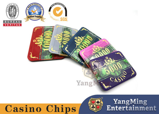 acheter 760Pcs l'alliage d'aluminium Chip Box Three-Layer Acrylic Chip a placé la puce en plastique de Shell Pattern Texas Security Poker de couleur française fabrication en ligne