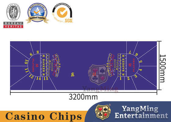 acheter Vente en gros de jeu de soutien de disposition de Tableau de conception originale et de nappe faite sur commande de tisonnier de baccara de Shalf-cercle de 15 joueurs fabrication en ligne